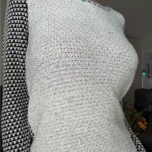 Style & Co. Black and White Textured Sweater